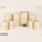 سرویس آشپزخانه BVK بی وی کی 8 پارچه در فلزی Love (G) White کد VK825696