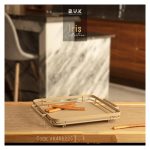 دیس مربع BVK بی وی کی سایز بزرگ طرح Iris کرم کد VK466225 - Image 2