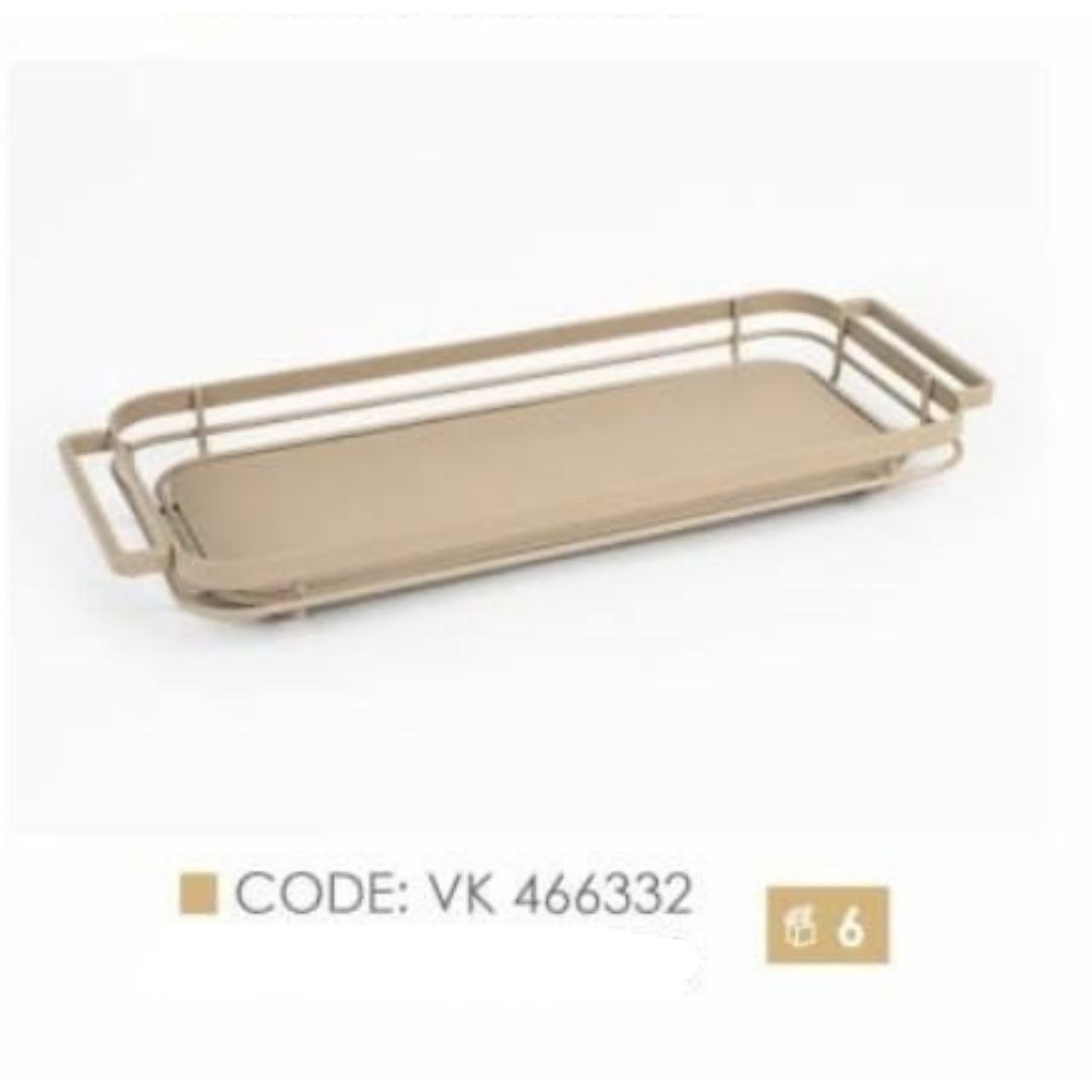 BVK-57 دیس مستطیل BVK بی وی کی سایز کوچک طرح Iris کرم کد VK466332 - Image 1