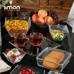 سرویس پذیرایی لیمون LIMON 27 پارچه شیشه ای کد 235100
