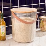 سطل برنج شیار دار لیمون LIMON ۱۲ لیتری درب چوبی کد 245559