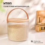 سطل برنج شیار دار لیمون LIMON ۹ لیتری درب چوبی کد 245659