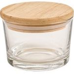 ظرف شیشه‌ای گرد لیمون LIMON 190 میلی درب چوبی کد 219359 - Image 2