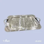 سینی براق استیل یونیک Unique بدون پایه بزرگ کد UN-4033