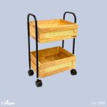 جا پیازی چوب حصیری 2 طبقه یونیک Unique کد UN-2965