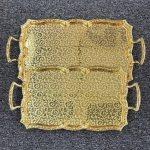 سینی استیل طلایی کد ۶۹۰۶