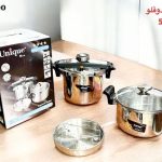 زودپز دوقلو 5+7 لیتری یونیک کف چدن