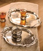 سینی استیل مدل بیضیگوشه دار