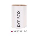 سطل برنج BVK بی وی کی مدل SMART سفید درب چوب کد VK-833116-2