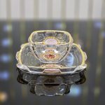 سرویس پذیرایی کریستال وارداتی کاستل گل رز لب طلا - Image 8