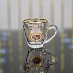 سرویس پذیرایی کریستال وارداتی کاستل گل رز لب طلا - Image 7