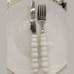 کارد و چنگال تیغه استیل مرواریدی وارداتی